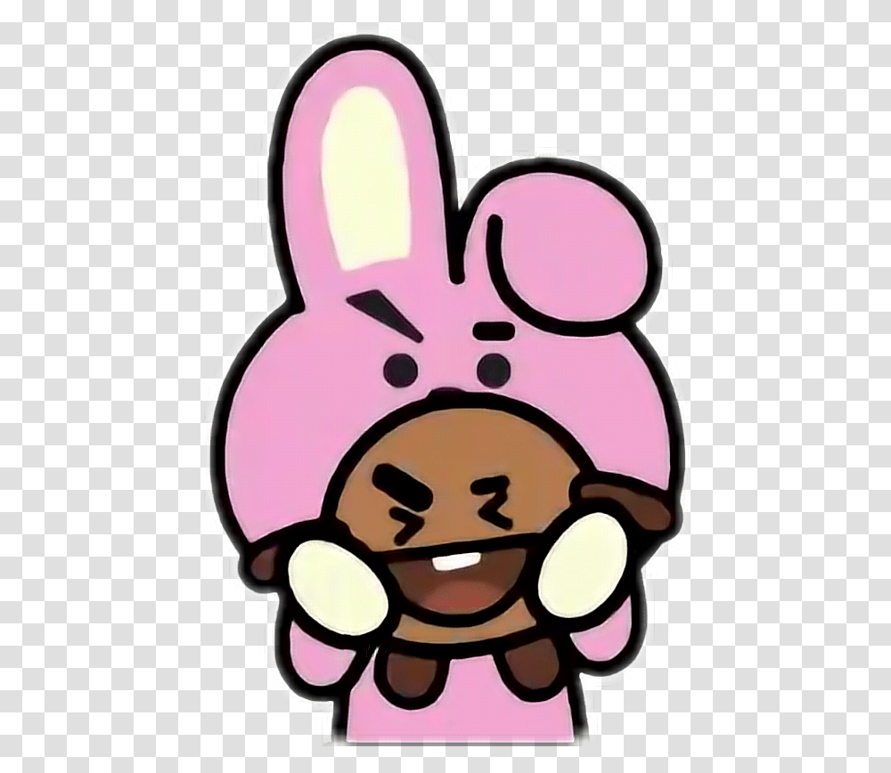 Cooky Shooky Shookycooky Bt21 Sticker By Aesthetic Bt21 Cooky And Shooky, Label, Food, Plush Transparent Png