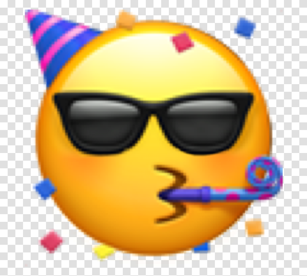 Cool Birthday Emoji Coolemoji Sticker By Eleni, Helmet, Clothing, Apparel, Sunglasses Transparent Png