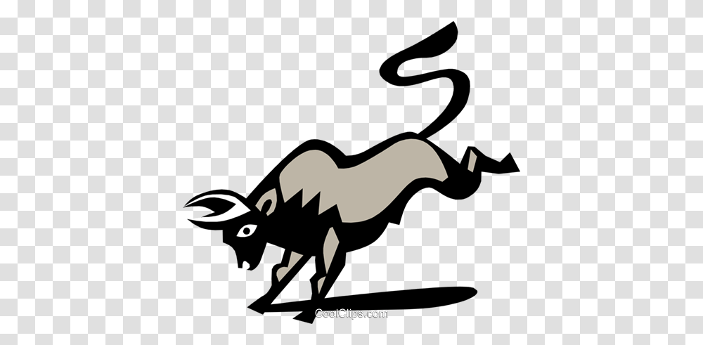 Cool Bull Royalty Free Vector Clip Art Illustration, Antelope, Wildlife, Mammal, Animal Transparent Png