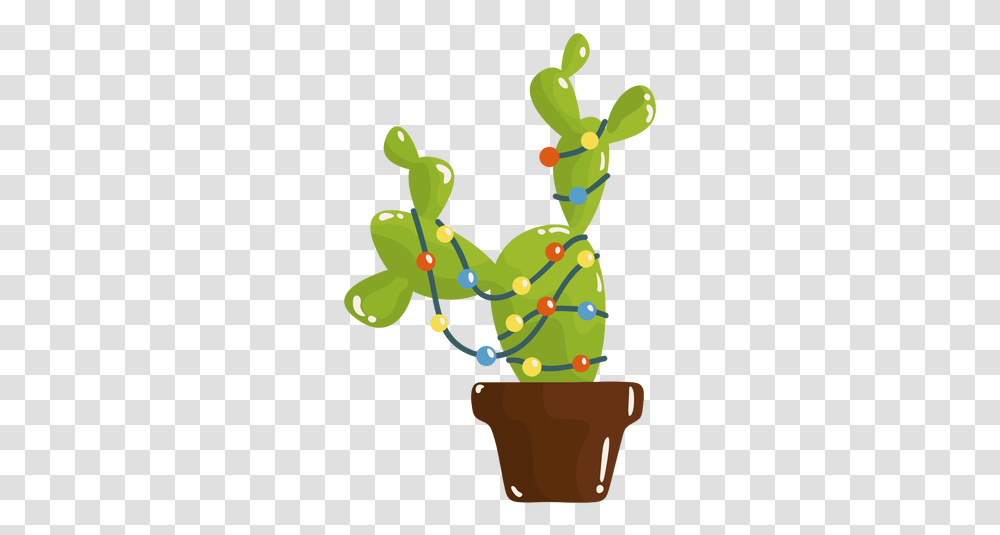 Cool Cactus Lights & Svg Vector File Cactus Con Luces Navidenas, Animal, Plant, Food, Relish Transparent Png