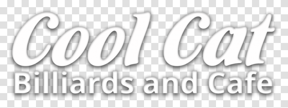 Cool Cat Billiards And Cafe In White Calligraphy, Word, Alphabet, Letter Transparent Png