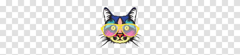 Cool Cat, Glasses, Head Transparent Png