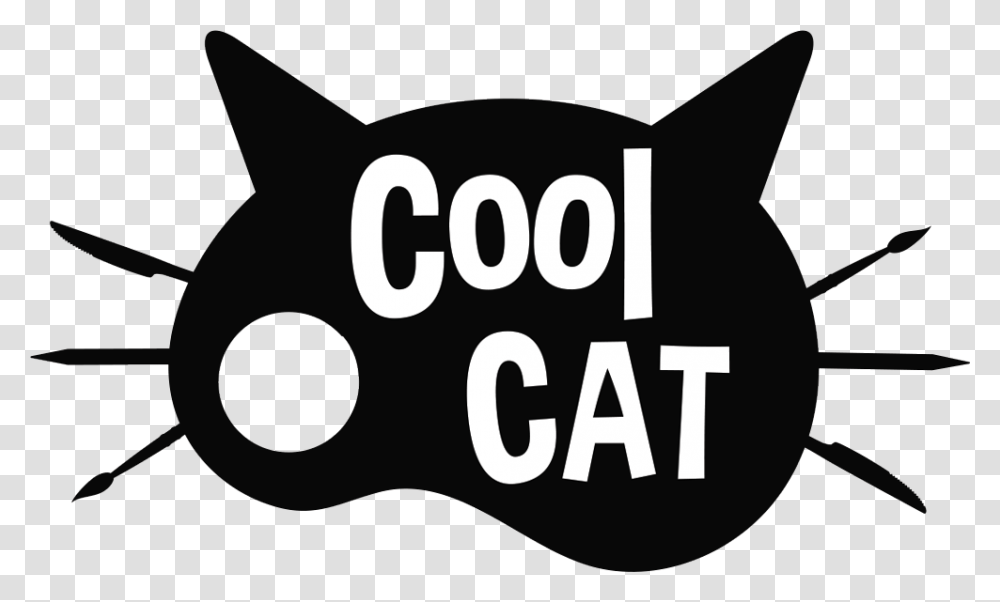Cool Cat Logo Cool Cat, Label, Stencil Transparent Png