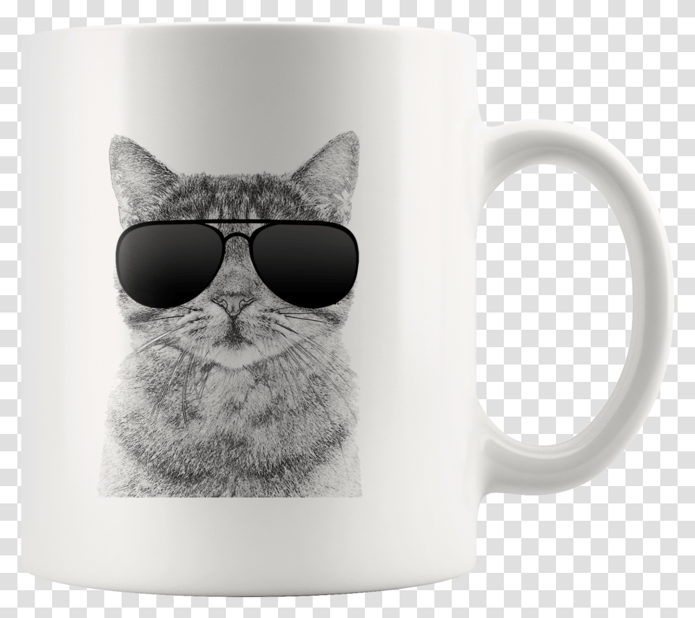 Cool Cat Mug The Animal Rescue Site Magic Mug, Coffee Cup, Sunglasses, Accessories, Accessory Transparent Png