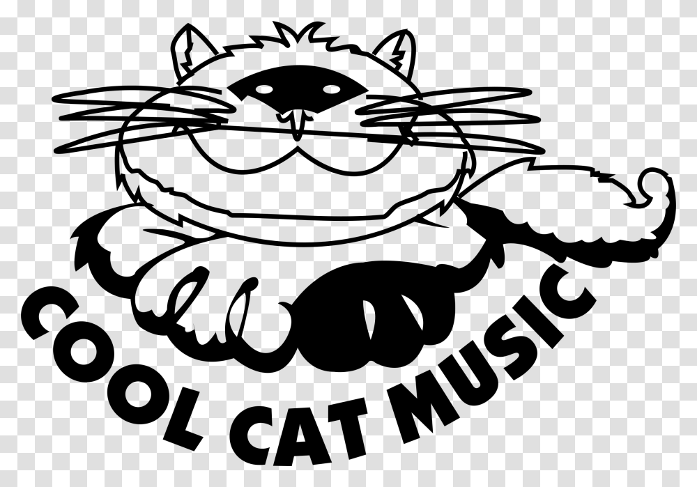 Cool Cat Music Logo Cat Music, Gray Transparent Png