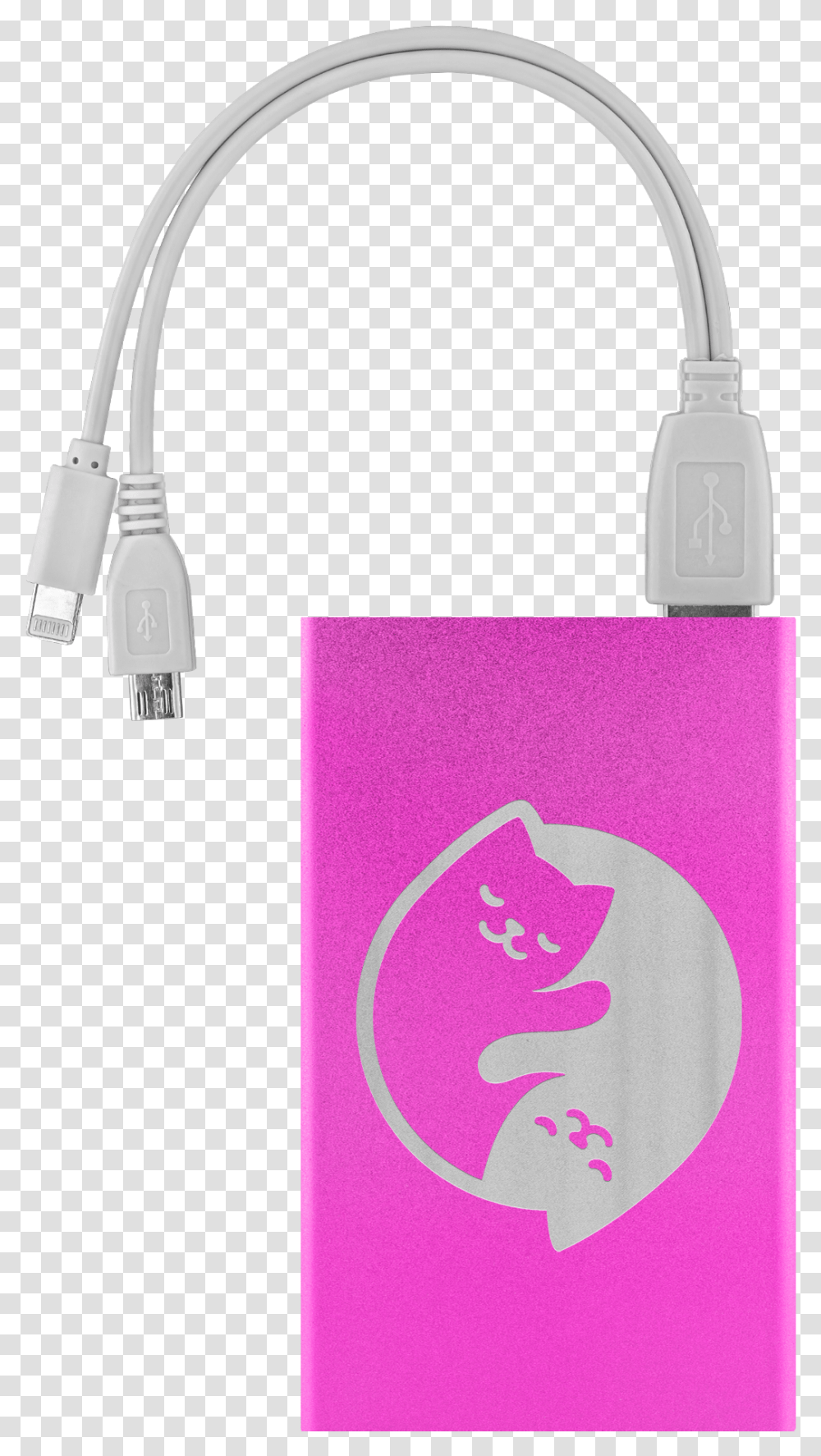Cool Cat Power Bank Usb Cable, Adapter, Plug, Bottle Transparent Png