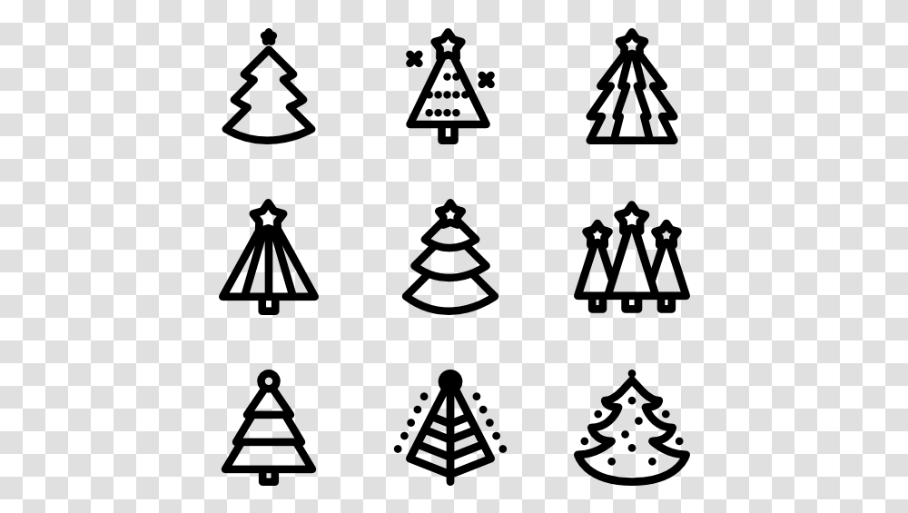 Cool Christmas Trees Line Christmas Tree Line Icon, Gray Transparent Png