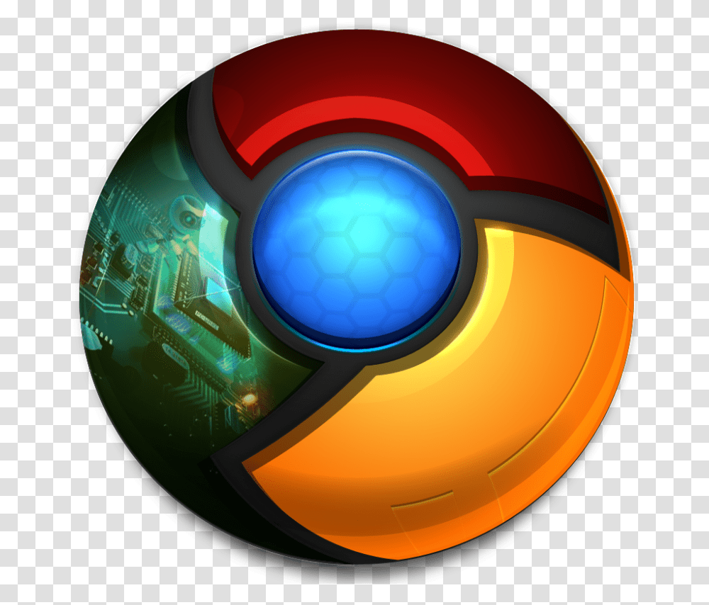 Cool Chrome Icon 4 Image Google Chrome Icon Hd, Sphere, Helmet, Clothing, Apparel Transparent Png