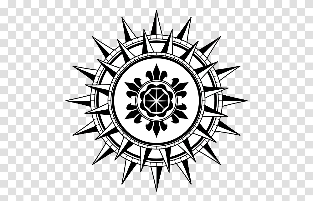 Cool Compass Rose Designs N2 Circle, Emblem, Lamp, Flag Transparent Png