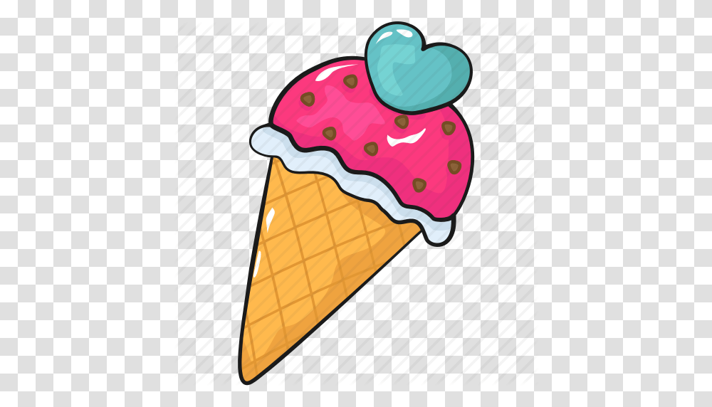Cool Cute Ice Cream Cone Line Love Set Template Icon, Dessert, Food, Creme, Sweets Transparent Png
