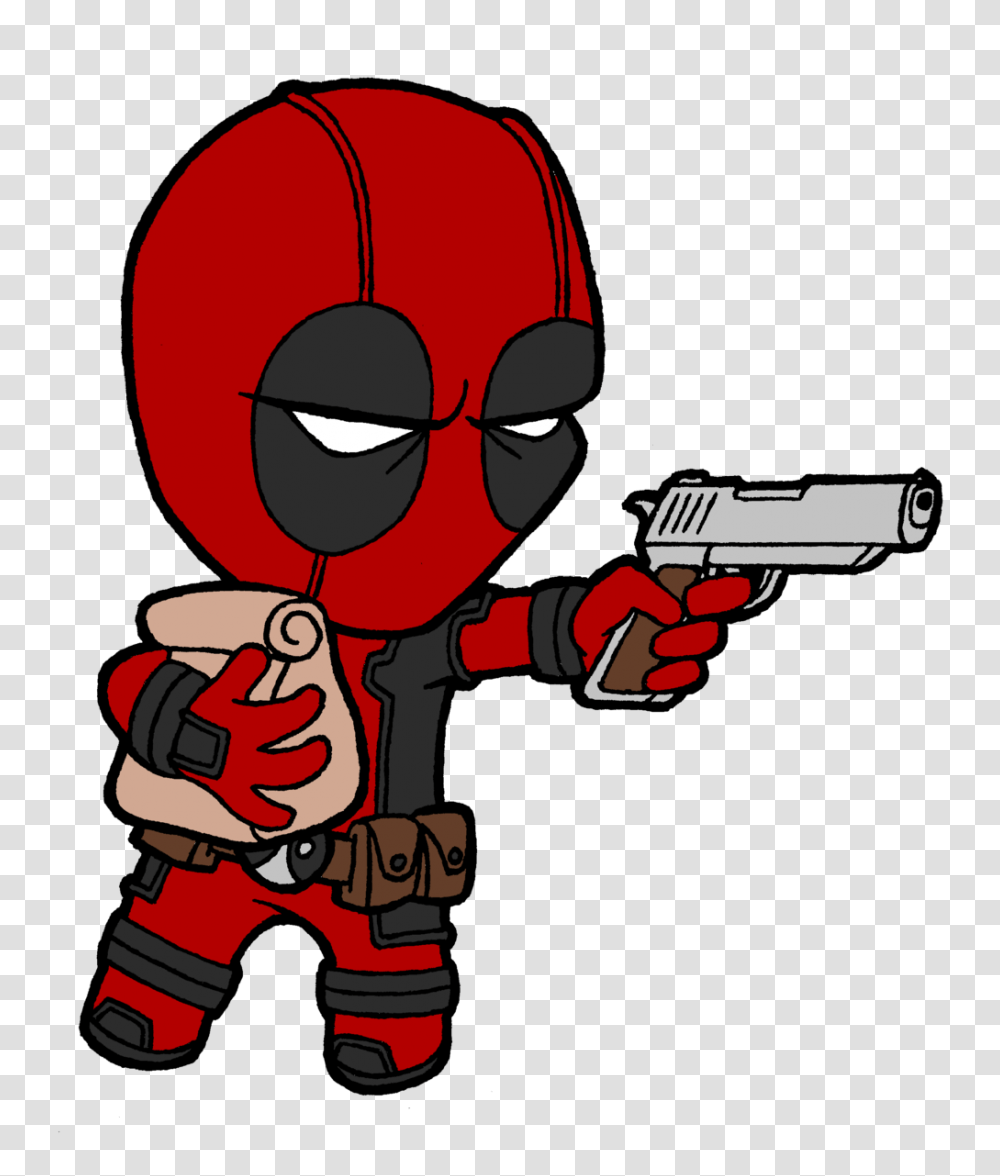 Cool Deadpool Drawings Image Gaming Drawings, Hand, Gun, Weapon Transparent Png