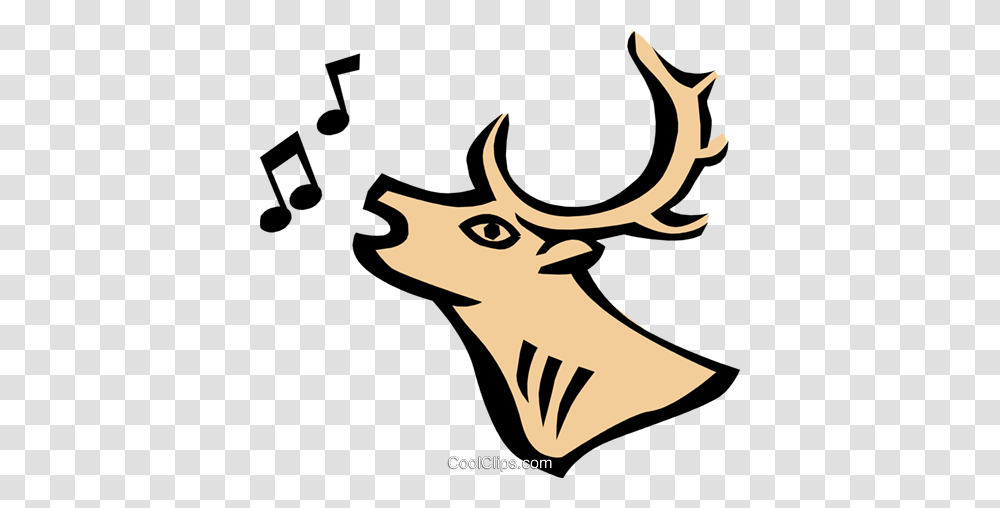 Cool Deer Royalty Free Vector Clip Art Illustration, Antler, Wildlife, Mammal, Animal Transparent Png