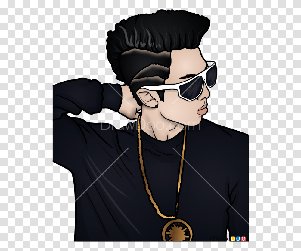 Cool Drawings Rap Rap Monster Anime Drawing, Sunglasses, Accessories, Accessory, Person Transparent Png