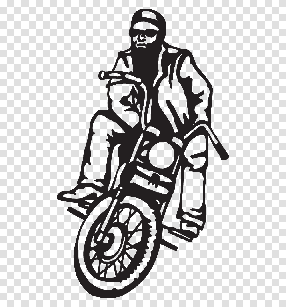Cool Dude Chopper Motorcycle Decal Cool Dude, Stencil, Vehicle, Transportation, Sunglasses Transparent Png