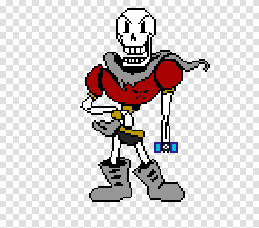 Cool Dude Working Out Undertale Game Papyrus Clipart Papyrus Undertale, Robot, Cross, Symbol, Minecraft Transparent Png