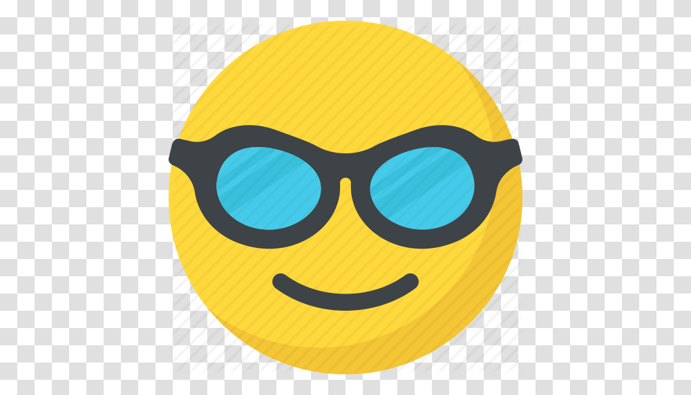 Cool Emoji Emoji Emoticon Happy Face Sunglasses Emoji Icon, Accessories, Accessory, Goggles, Pillow Transparent Png
