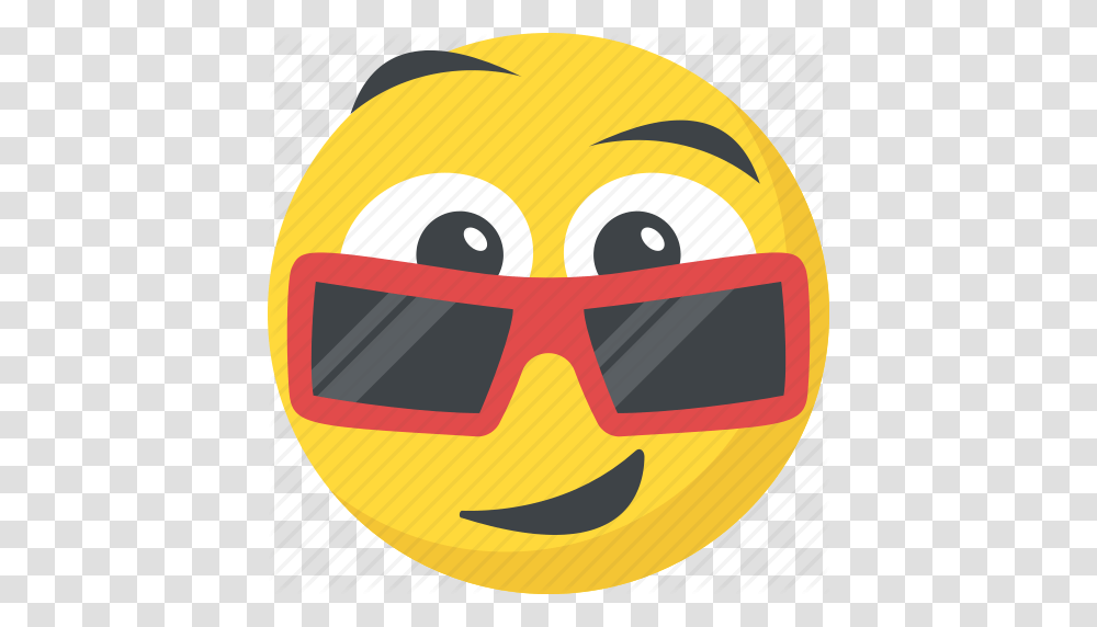 Cool Emoji Emoji Emoticon Happy Face Sunglasses Emoji Icon, Label Transparent Png