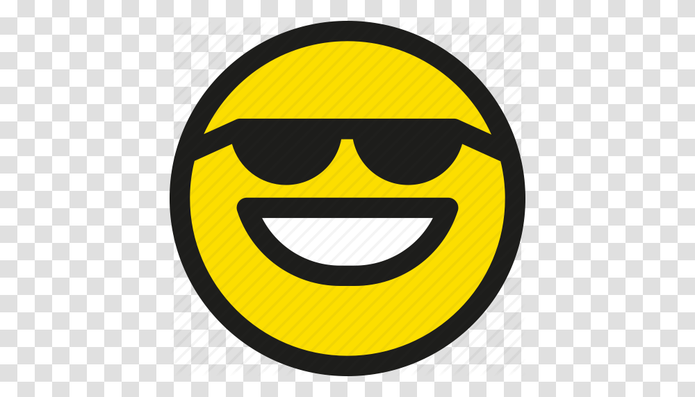 Cool Emoji Emoticon Face Happy Smile Smiley Icon, Label, Pillow, Cushion Transparent Png