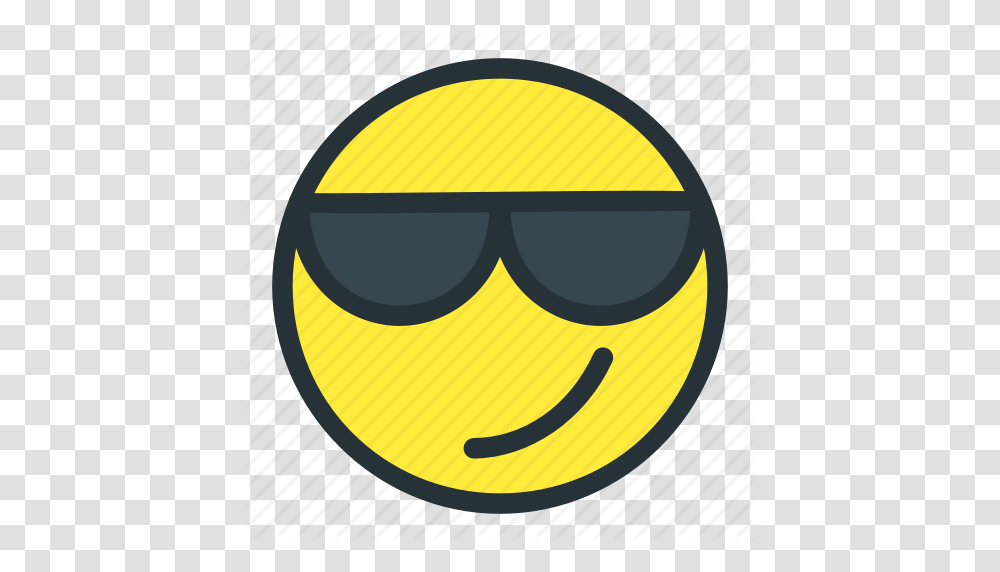 Cool Emoji Emoticons Face Smiley Sunglasses Icon, Logo, Label Transparent Png
