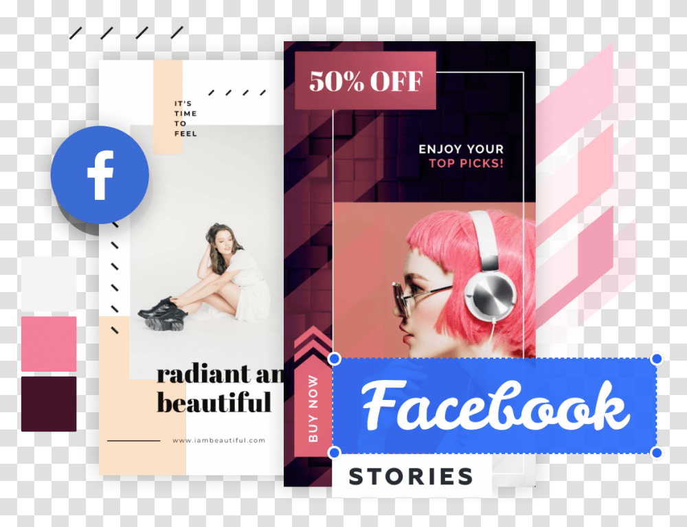 Cool Facebook Stories Examples Flyer, Poster, Paper, Advertisement, Brochure Transparent Png