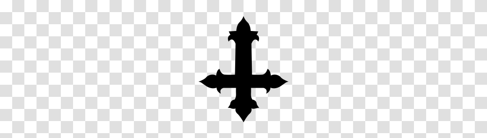 Cool Fancy Cross Upside Down, Gray, World Of Warcraft Transparent Png