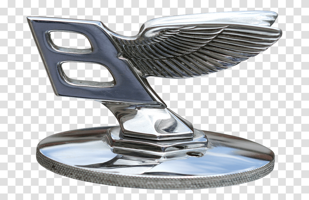 Cool Figure Silver Bentley Antique Chrome Figure Figura De Bentley, Logo, Trademark, Emblem Transparent Png