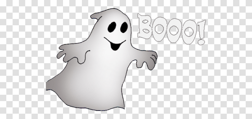 Cool Ghost Cliparts Happy Halloween Black And White Ghost, Label, Snowman, Stencil Transparent Png