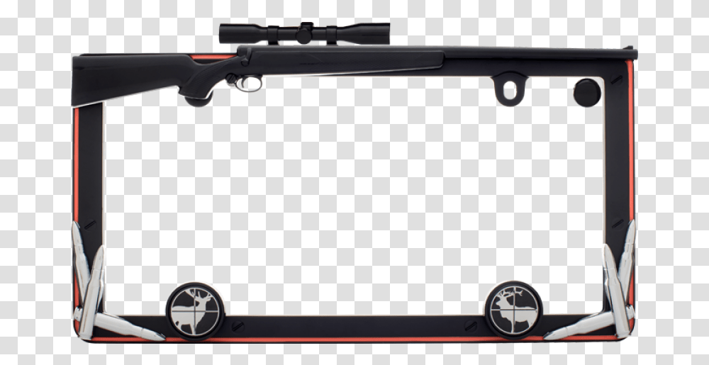 Cool License Plate Frame, Weapon, Weaponry, Gun, Rifle Transparent Png