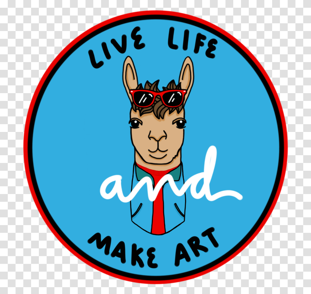 Cool Merton Llama Cartoon, Label, Logo Transparent Png