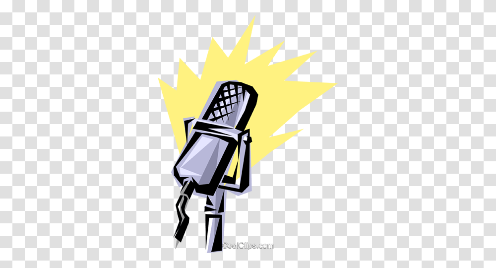 Cool Microphone Royalty Free Vector Clip Art Illustration, Machine, Poster, Advertisement, Telescope Transparent Png