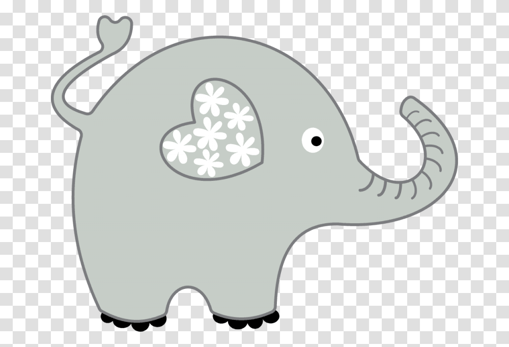 Cool Of Image Gray Elephant With Heart Ear, Drawing, Doodle, Animal, Stencil Transparent Png