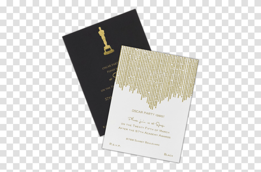 Cool Oscar Party Invitations 2 Oscars Invitations, Paper, Advertisement, Poster, Text Transparent Png