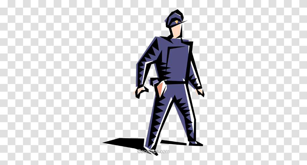 Cool Policeman Royalty Free Vector Clip Art Illustration, Hand, Book, Costume Transparent Png