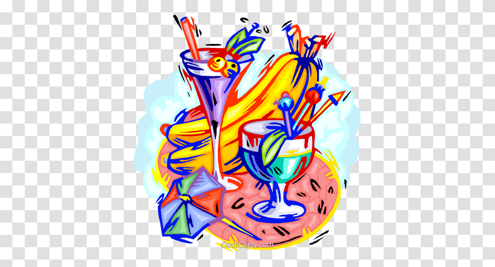 Cool Refreshments Royalty Free Vector Clip Art Illustration, Beverage, Modern Art Transparent Png