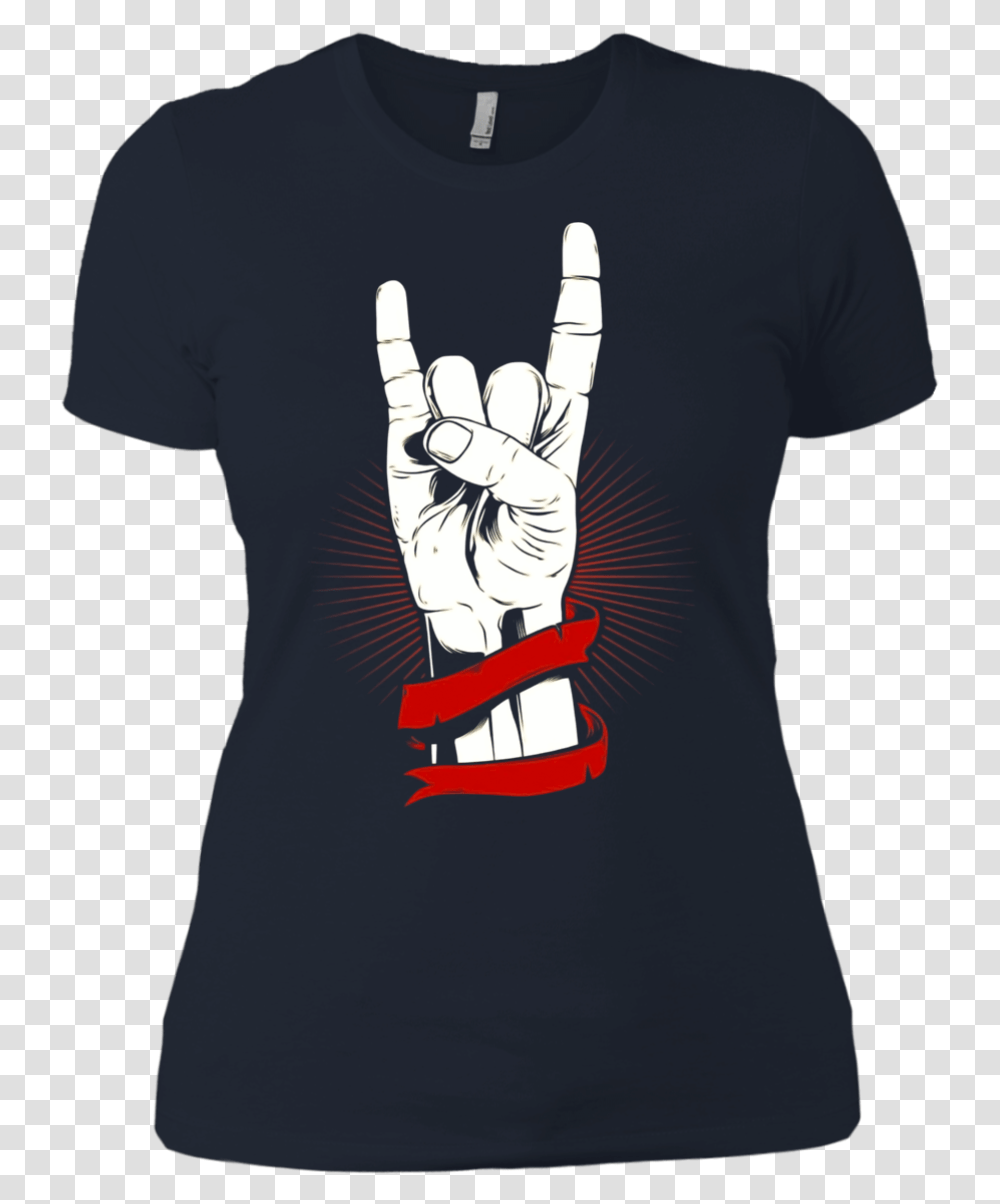 Cool Rock Hand T Shirt Amp Hoodie Active Shirt, Apparel, Pillow, Cushion Transparent Png