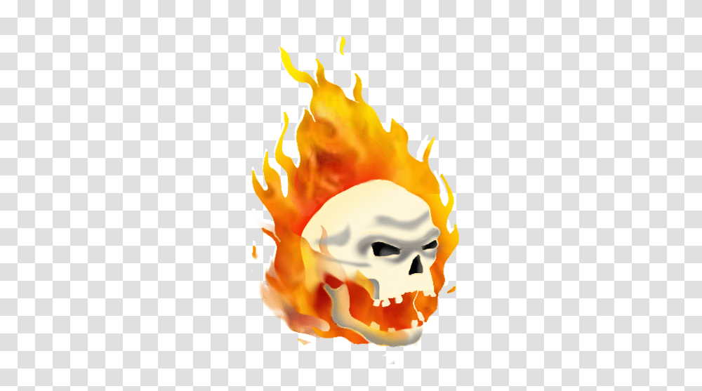 Cool Skull Clip Art, Head, Fire, Flame Transparent Png