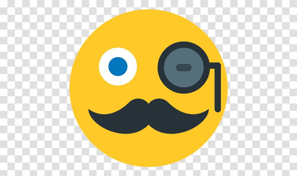 Cool Whatsapp Hipster Emoji Background Image, Mustache Transparent Png