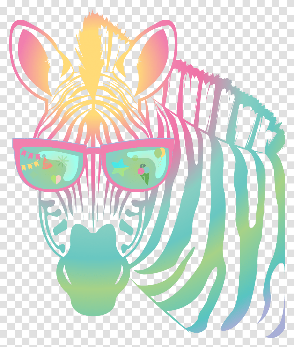 Cool Zebra With Sunglasses, Mammal, Animal Transparent Png