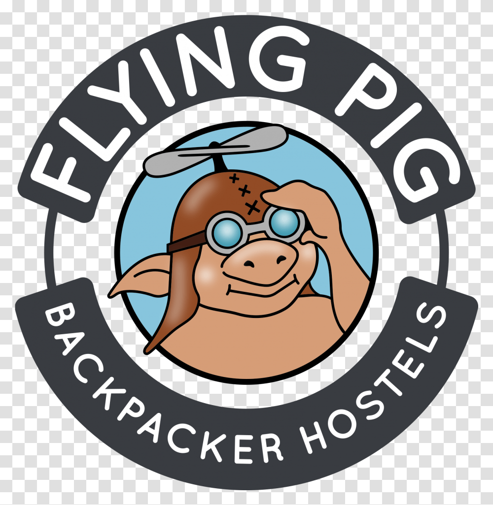 Coolest Coffeeshops In Amsterdam To Smoke Flying Pig Hostel, Text, Symbol, Logo, Trademark Transparent Png