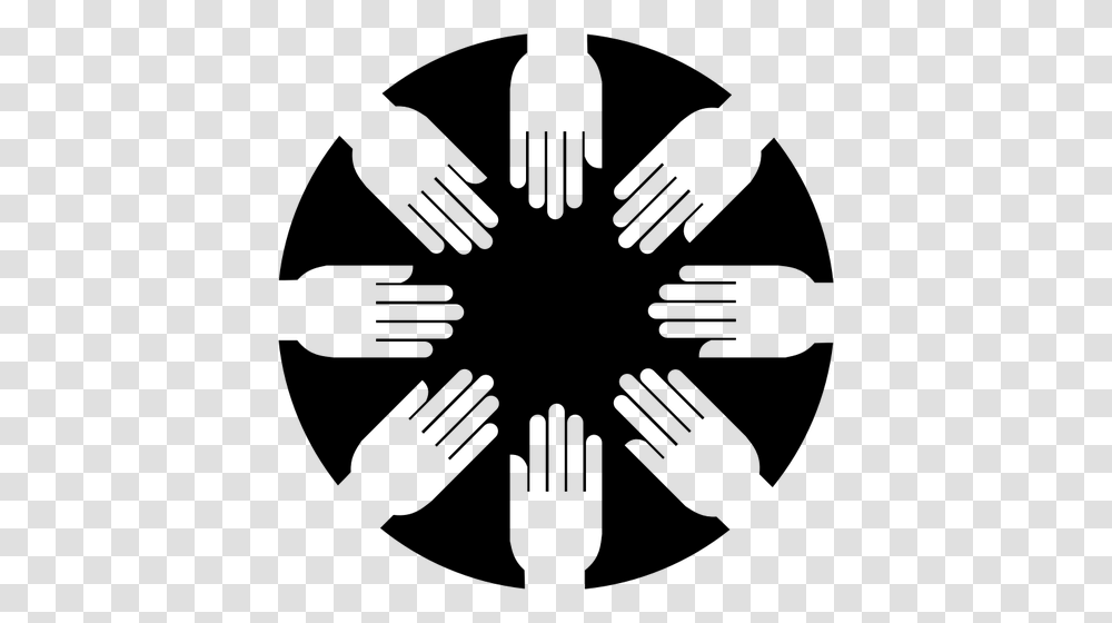 Cooperation Hands In Black And White, Gray, World Of Warcraft Transparent Png