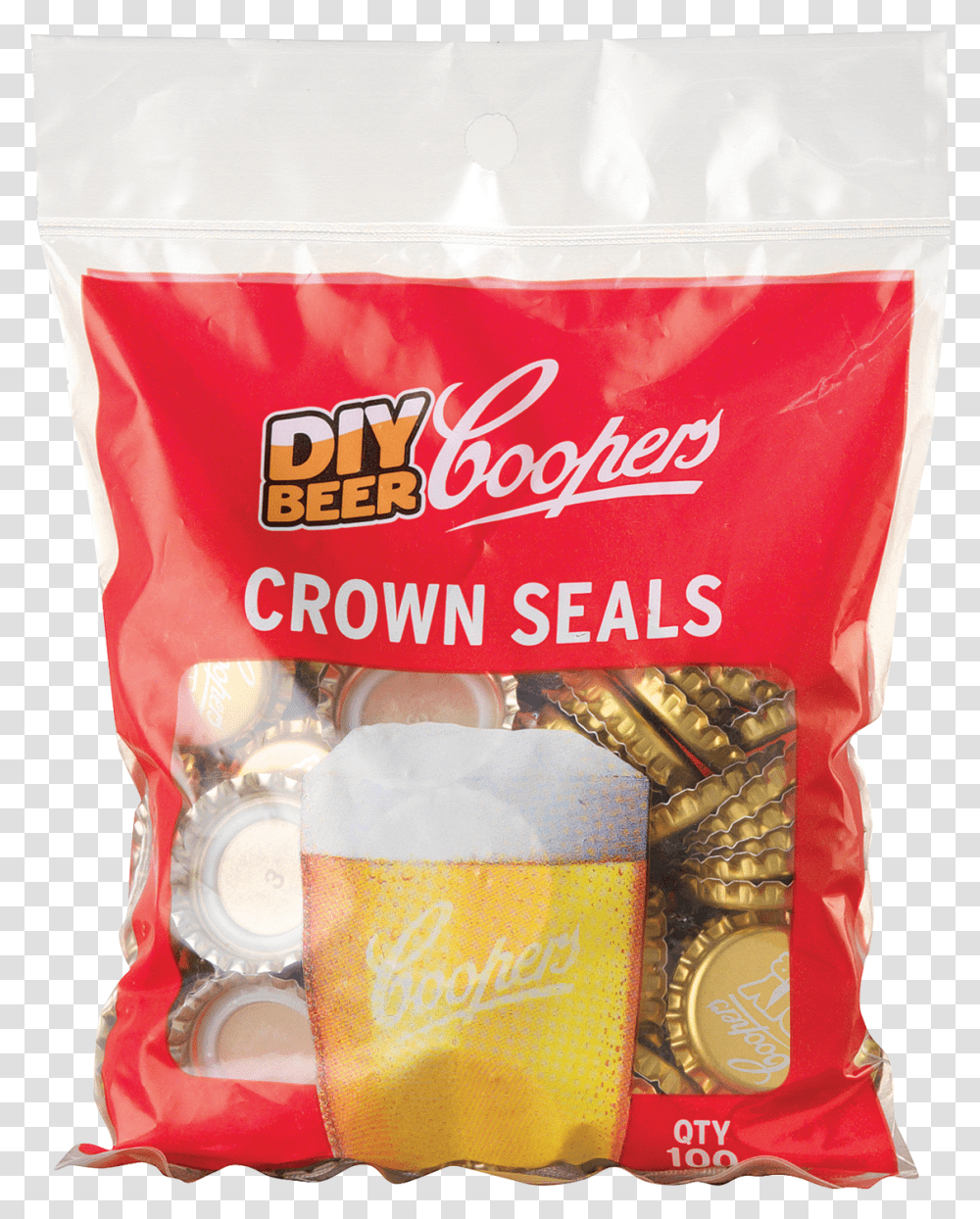 Coopers Crown Seals 100 Pack Coopers Beer, Food, Plant, Beverage, Bag Transparent Png