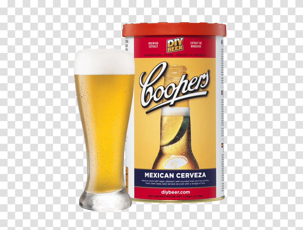 Coopers International Series Mexican Cerveza Beer Tin Kit, Alcohol, Beverage, Drink, Glass Transparent Png