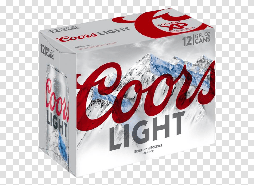 Coors Light 12oz 12pk Cn 12oz Beer Coors Light 12 Pack Cans, Beverage, Drink, Coke, Coca Transparent Png