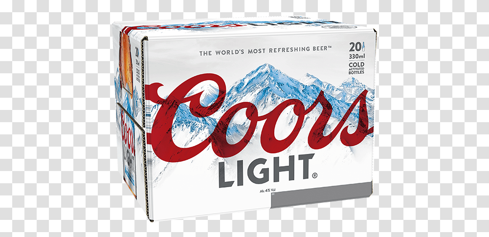 Coors Light 20x330ml Bargain Booze, Coke, Beverage, Coca, Drink Transparent Png