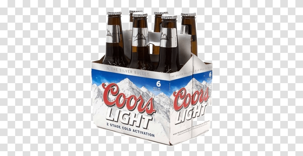 Coors Light Beer 6 Pack Of Coors Light, Alcohol, Beverage, Drink, Lager Transparent Png