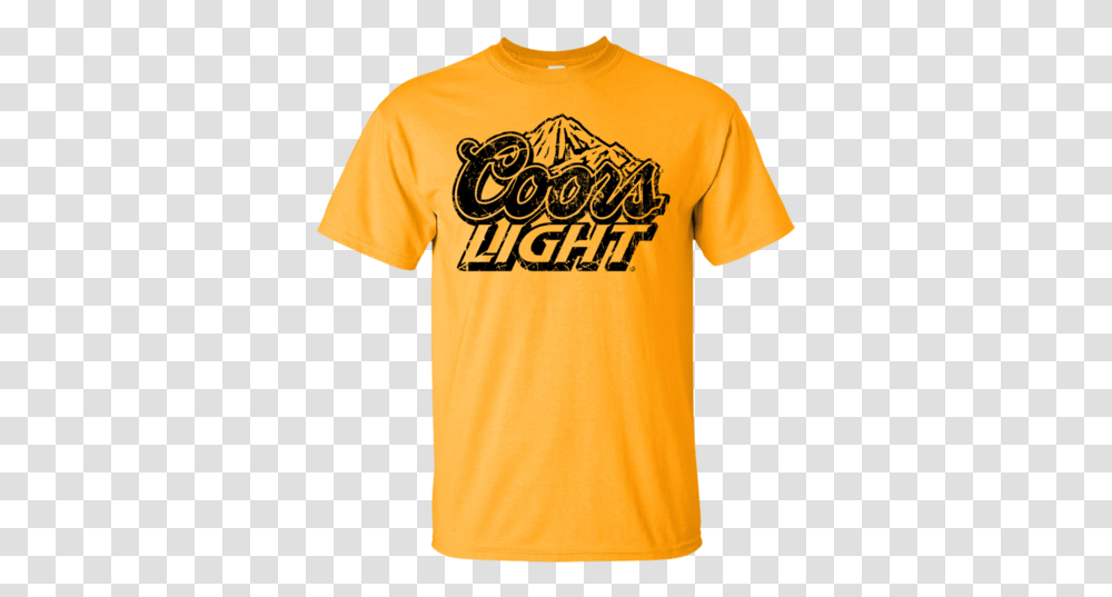 Coors Light Beer T Shirt Custom Designed Black Worn Label, Clothing, Apparel, T-Shirt, Word Transparent Png