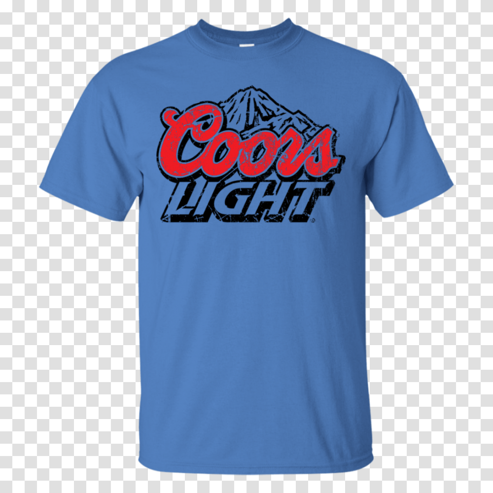 Coors Light Beer T Shirt Custom Designed Red Black Worn Label, Apparel, T-Shirt, Sleeve Transparent Png