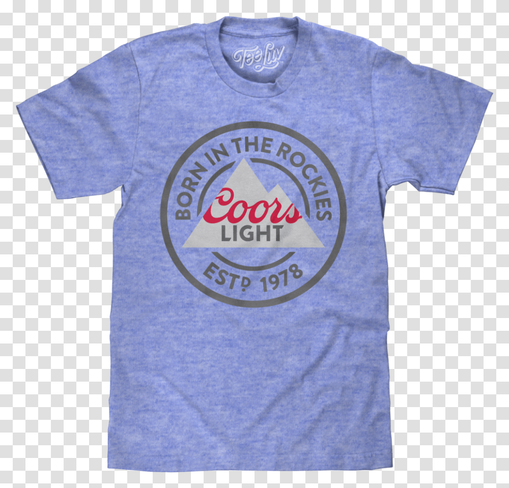 Coors Light Born In The Rockies Coors Light Logo Born In Coors Light, Clothing, Apparel, T-Shirt Transparent Png