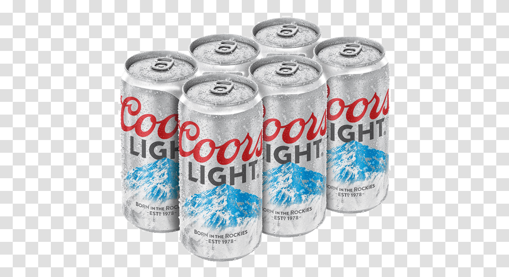 Coors Light Coors Light Six Pack, Soda, Beverage, Drink, Tin Transparent Png
