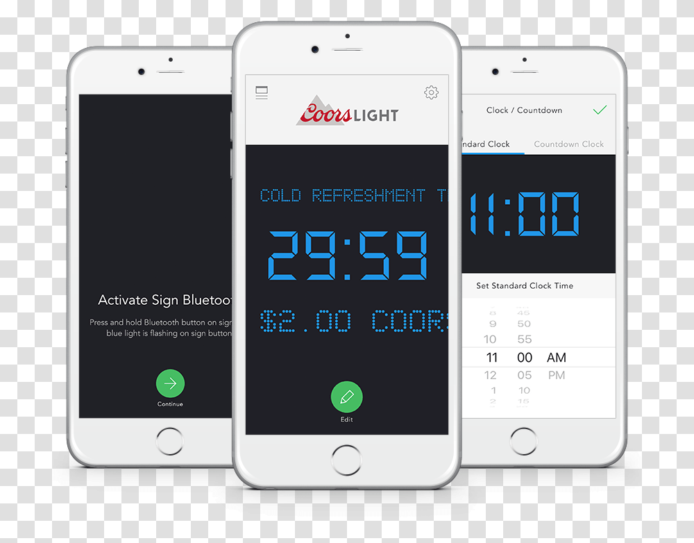 Coors Light Feature Clock, Mobile Phone, Electronics, Cell Phone, Digital Clock Transparent Png